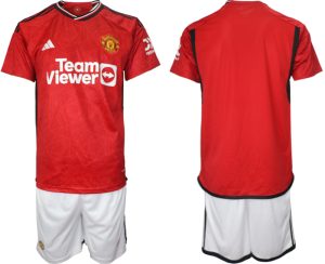 Fußballtrikot Trikotsatz Manchester United Heimtrikot 2023-24 für Herren