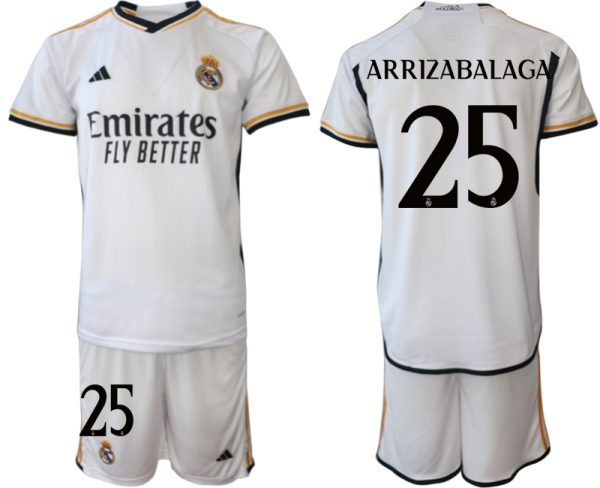 Herren Real Madrid 2023-24 Heimtrikot T-Shirt bestellen mit Aufdruck ARRIZABALAGA 25