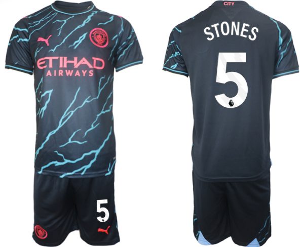 Fußballtrikot Herren Sale Manchester City Drittes Trikot 2023/24 John Stones 5