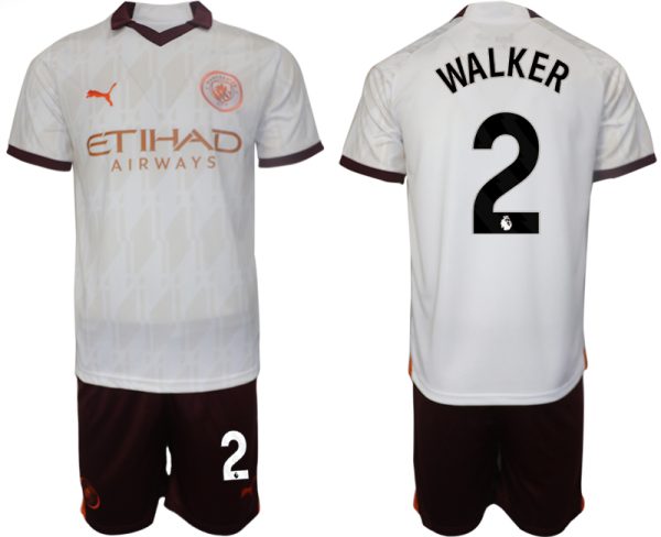 Herren Set Manchester City Auswärtstrikot 2023/24 Fußballtrikots Kyle Walker 2